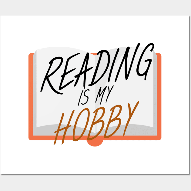 Bookworm reading is my hobby Wall Art by maxcode